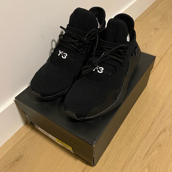 Y-3 Saikou Triple Black White Logo - Size 8 1/2 - Picture 3 of 5